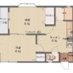 2DK　リフォーム済(間取)
