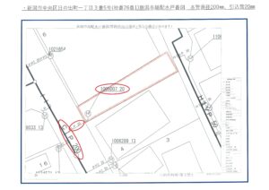 新潟市道路給配水戸番図(地図) 新潟市道路給配水戸番図(地図)