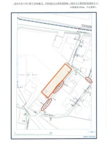 都市ガス管径図(新発田ガス)本管直径100㎜、引込管無し(地図) 都市ガス管径図(新発田ガス)本管直径100㎜、引込管無し(地図)