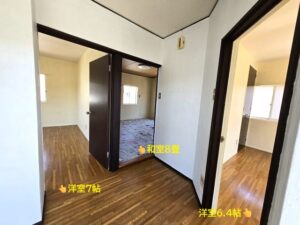 2階は3室あります