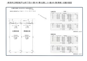 分譲計画図　2区画有り(地図)